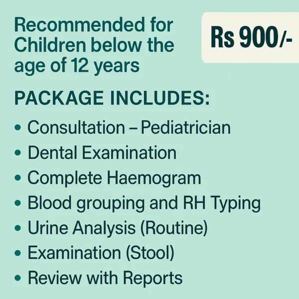 Child Health Package recommended for children below the age of 12