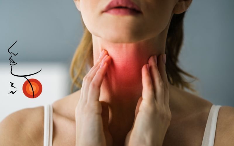 Major throat infections causing pain and discomfort