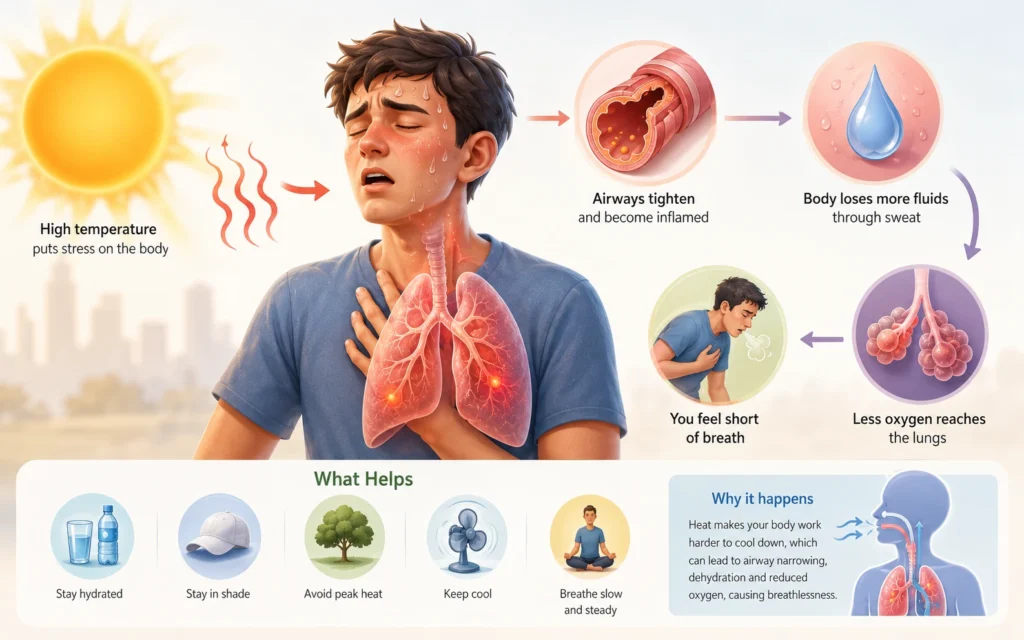 How heat affects breathing process Pulmonology hospital in Delhi