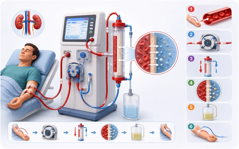 how is dialysis done step by step