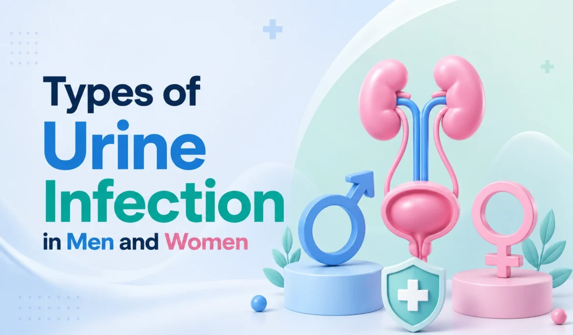 Types of Urine infection in men and women