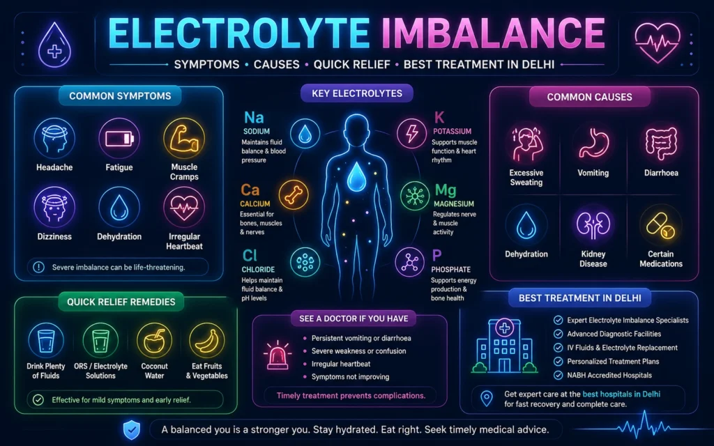 Electrolyte imbalance symptoms and remedies